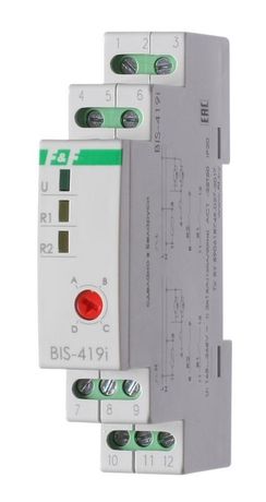 Реле импульсное BIS-419i (установка на DIN-рейку; 4 режима работы; управление двумя нагрузками; для нагрузки с больш. пусков. током (160А/20мс)) F&F EA01.005.021 Евроавтоматика