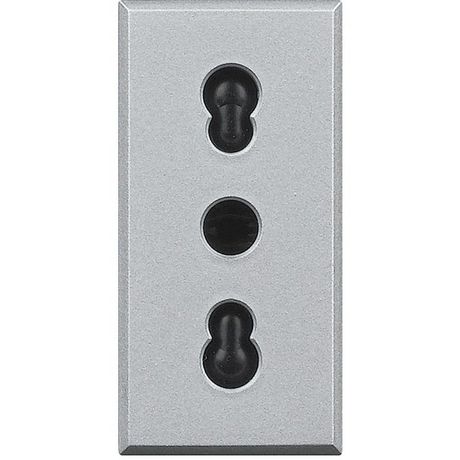 Розетка 1-м СП 1мод. Axolute 16А IP20 250В 2P+E экранир. контакты алюм. Leg BTC HC4180 Legrand