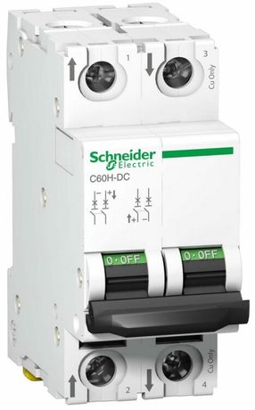 Выключатель автоматический двухполюсный C60H-DC 6А C 10кА | A9N61526 Schneider Electric APC