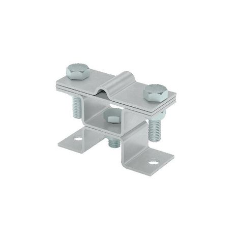 Универсальный держатель на мостовой опоре двойной для прутка 5-8 мм и полосы до 40 с 2 пластинами TD | XUDMO2-B40-D5-8 КМ-профиль MA0540