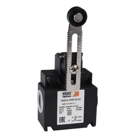 Выключатель концевой OptiLiS D4N-812G рычаг регулируемый с роликом пластиковым EN 50047 XCKT2145P16 | 365322 КЭАЗ