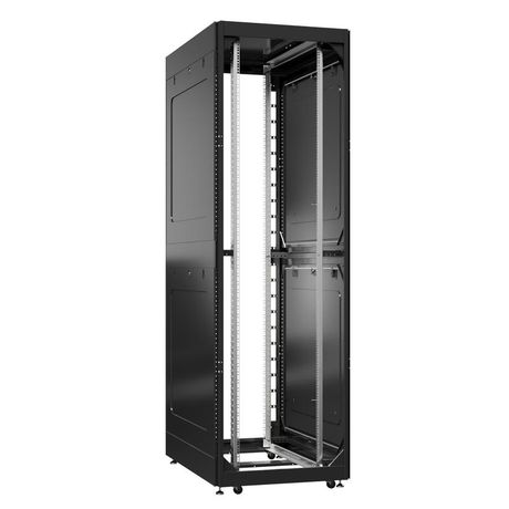 Шкаф серверный 42U 800х1000 передняя дверь: без. задняя боковые панели: глухой металл. цвет: черный RAL9005 - EX 8042.9001 SYSMATRIX