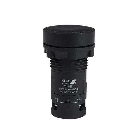 Кнопка OptiSignal Compact D22 C7-P-211 черная 1НО+1НЗ XB7NA25 | 362049 КЭАЗ 362043
