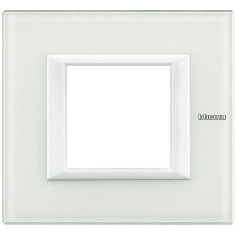 Рамка 2мод. Axolute прямоугол. бел. стекло Leg BTC HA4802VBB Legrand