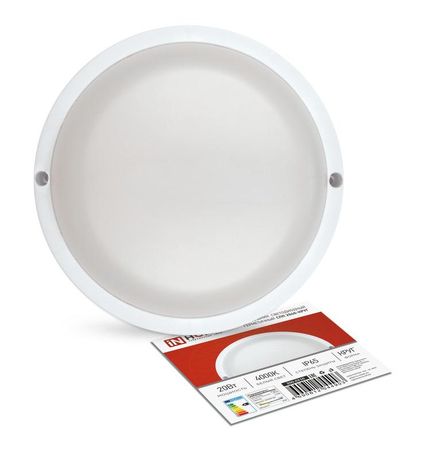 Светильник светодиодный герметичный СПП 2040-КРУГ 20Вт 4000К 1800Лм IP65 155мм IN HOME - 4690612044903