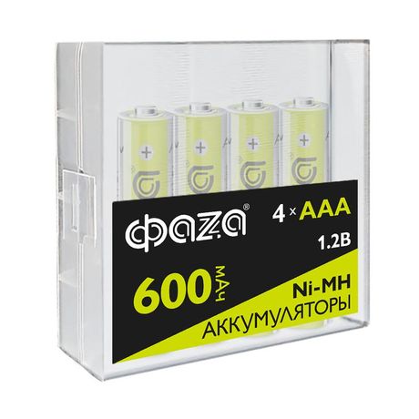 Аккумуляторная батарея AAA 600мАч Ni-MH Box-4 | .5059740 ФАZA ФАЗА