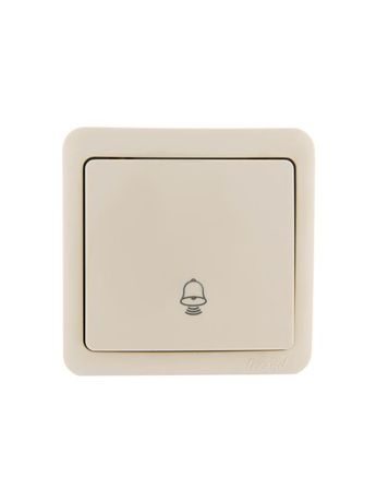 Кнопка звонка 1-кл. 1п ОП Viola 10А IP20 крем. LEZARD 751-0300-103