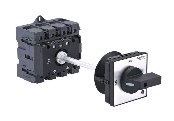 ЧЁРНОЙ выносной рукояткой на дин-рейке/плате | MSD100440B SE Выключатель-Разъединитель 4P 100A IP20 С APC