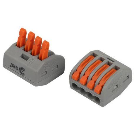 Клемма универсальная 222-414 с рычагами 4-проводная 0.08-2.5/4 мм2 NO-225-384 упаковка 20 шт - Б0067910 ЭРА