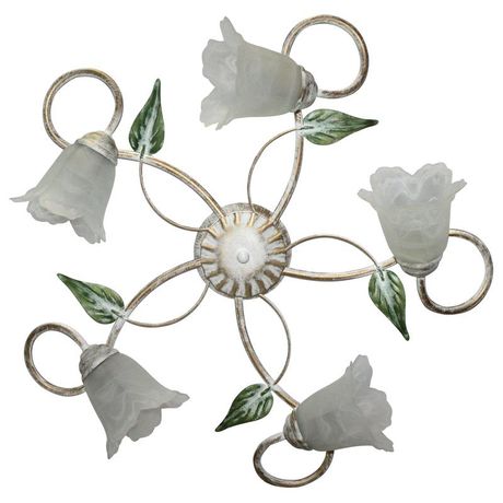 Светильник Флорин 151 бел.зол. (Плафон 62333) НПБ 01-5х60-116 Е14 ИУ - 1005404180 Элетех