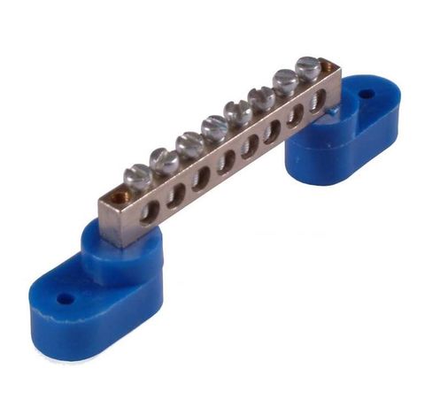 Шина _N_ 63.09.2 "N" на 9 присоединений 63А 2 изоляторах стойка | HEGEL