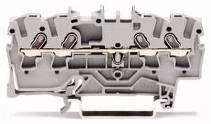 Клемма проходная 4-проводн. (0.25-1.5мм) пригодный для Ex e WAGO 2001-1401