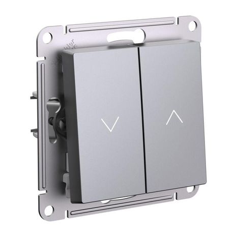 Выключатель для жалюзи 2-кл. AtlasDesign 10А механизм сталь SE ATN000919 APC