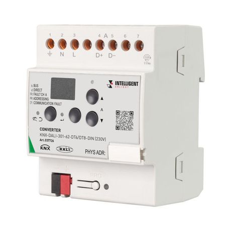 Конвертер KNX-DALI-301-62-DT6/DT8-DIN (230В) (IP20 пластик) INTELLIGENT ARLIGHT 037726