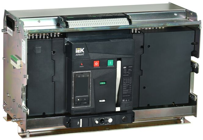 Выключатель автоматический воздушный ARMAT выдвижного исполнения 3P типоразмер H 125кА 4000А расцепитель TT с комплектом аксессуаров 220В: мотор привод катушка включения отключения - AR-ACB-3VH-125-4000A-TTCF IEK