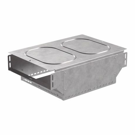 Ответвитель для лотка Т-образный 400х100 с крышкой Стандарт Промрукав PR16.0970 Строитель