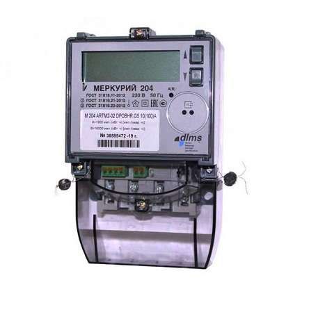 Счетчик Меркурий 204 ARTM2-02 POBHR 2 Тарифа МСК - М0000048405 Инкотекс М0000066541