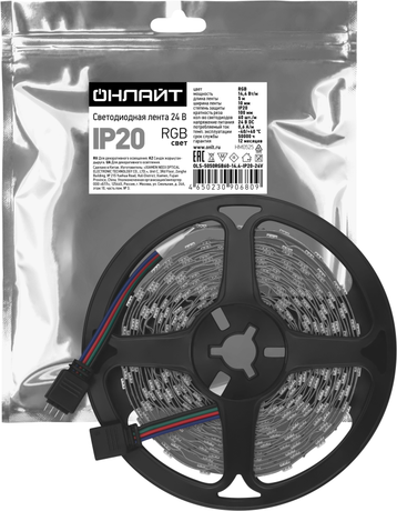 Лента светодиодная 90 680 OLS-5050RGB60-14.4-IP20-24V ОНЛАЙТ 90680 Navigator