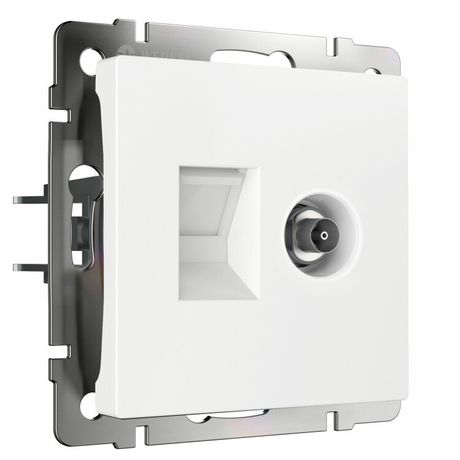 Розетка ТВ+Ethernet RJ-45 6 cat. (белый) Werkel W1181301 | a056109