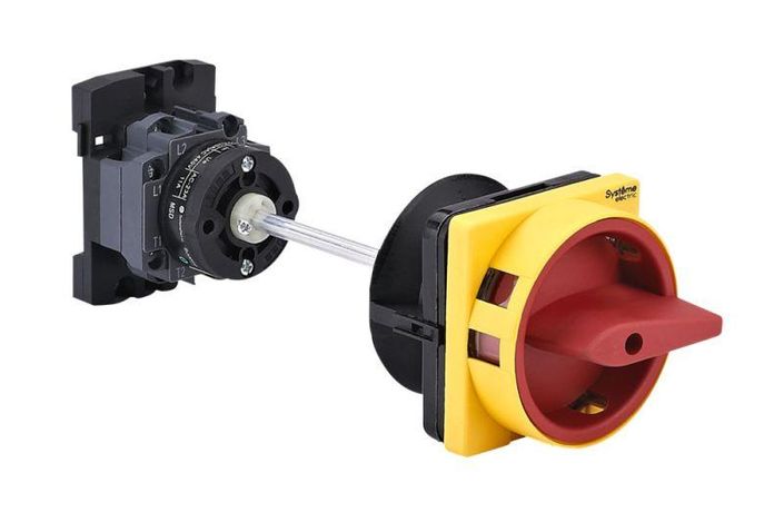 КРАСНОЙ ВЫНОСНОЙ РУКОЯТКОЙ НА ДИН-РЕЙКЕ/ПЛАТЕ С ЗАМКОМ - MSD20440R ВЫКЛЮЧАТЕЛЬ-РАЗЪЕДИНИТЕЛЬ 4P 20A IP20 APC