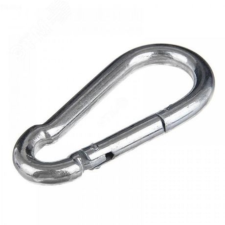 Карабин DIN 5299C 5мм пружинный покрытие цинк - DIN5299C-5 Крепдил