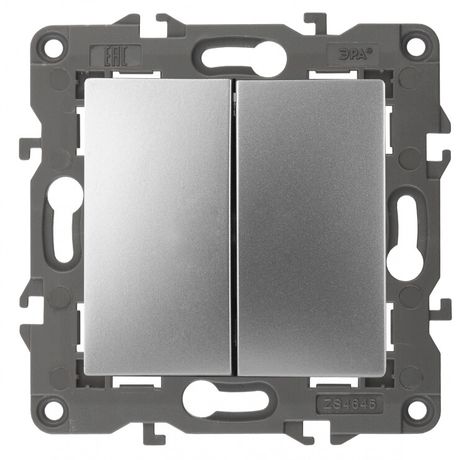 Переключатель 2-кл. СП Elegance 14-1106-03 10А IP20 250В 10AX механизм алюм. Эра Б0034245