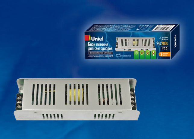 Блок питания 200Вт 24В Металлический корпус UET-VAS-200B20 24V IP20 - UL-00002433 Uniel