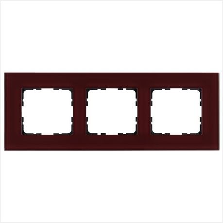 Рамка 3-постовая, стекло цвет Гранатовый - G1003GH Jasmart