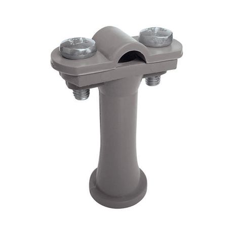 Держатель проводника круглого 6-10 мм серый, высота 59 мм, пластик|91104|Ezetek