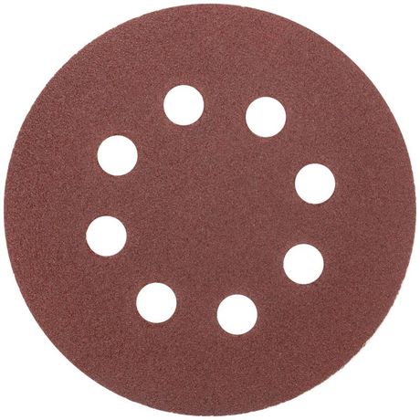 Круг шлифовальные с отверстиями (липучка) алюминий-оксидные 125мм Р 80 (уп.5шт) MOS 39834М