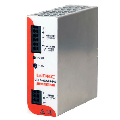 Источник питания "ECO POWER", однофазный, 72Вт, 3А, 24В | XCSL1072W024VAA DKC ДКС