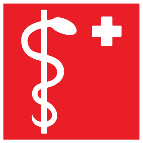 Пиктограмма (Наклейка) "Медицинский кабинет" для Token | V4-EM-00.0060.ADV-0044 VARTON VARTA