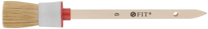 Кисть круглая натуральная светлая щетина №6 (30мм) FIT 01304 РОС