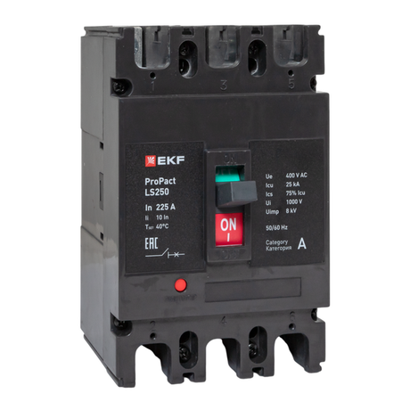 Выключатель автоматический LS250 25кА 3P 225А ProPact | mccb-250-25-3-225-ls EKF