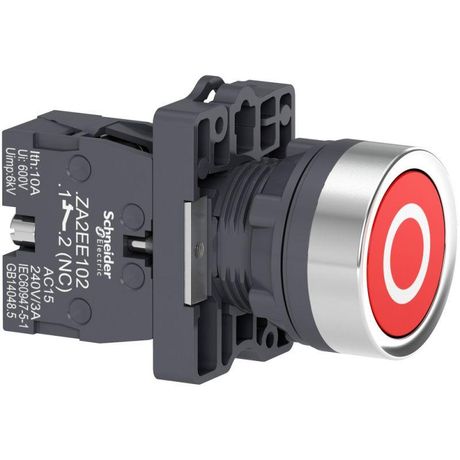 Кнопка ХА2 пружинно-возвратная красная с 0 1НЗ - XA2EA4322 Schneider Electric