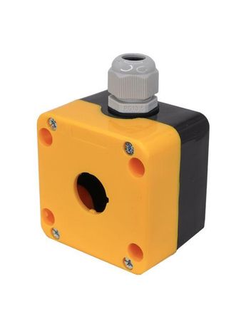 Корпус ПКУ-22/1 1 отверст. d22мм с сальником IP65 желт. крышкой; черн. Электротехник ET518663