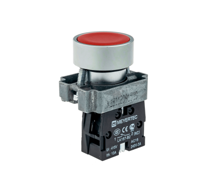 Кнопка плоская красн. 1NC метал. MTB2-BAZ124 ОВЕН 54246