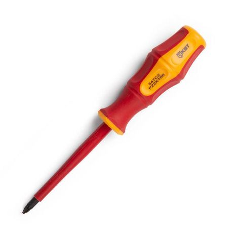 Отвертка диэлектрическая крестовая PZ2x100 серия ПРОФИ для работ под напряжением до 1000 В - 78614 КВТ