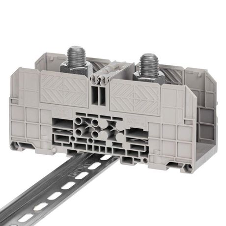 Клемма проходная болтовой зажим 2 точки подключения 300кв.мм сер. DKC FER-300 ДКС