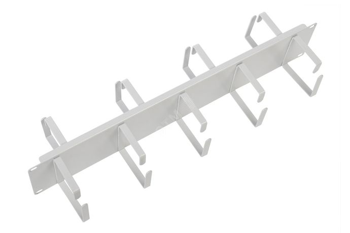 Органайзер кабельный горизонтальный двусторонний 19" 2U, 9 колец, цвет черный | ГКО-2-9-9005 ЦМО