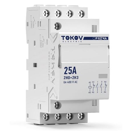 Контактор модульный 36мм 25А 230В АС 2НО 2НЗ PRIZMA TOKOV ELECTRIC TKE-PZ-MC-2-25-230-22 TOKOV ELECTRIC арт. TKE-PZ-MC-2-25-230-22
