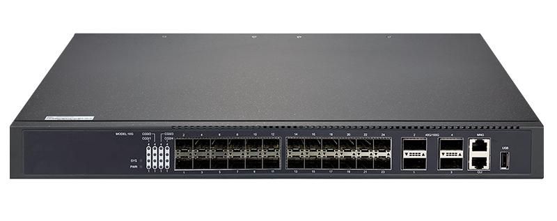 Коммутатор управляемый уровня ядра сети L3 24 10Гб/с SFP+4х40/100Гб/с QSFP28 1 RJ45 консольный порт MGMT GIGALINK GL-SW-X304-28SQ