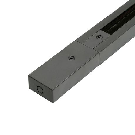 Шинопровод для трековых светильников 3м черный квадратный (в наборе токовод заглушка крепление) - 51892 FERON