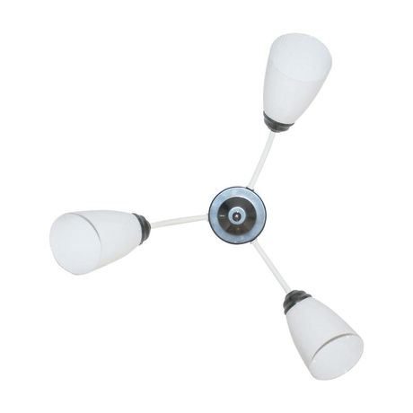 Светильник "Китти" 131 бел. хром (плафон П0475) НПБ 01-3х60-194 Е27 | 1005404447 Элетех