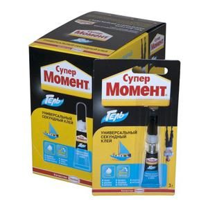 Клей Момент СУПЕР ГЕЛЬ, 3 гр, блистер 1 шт | C0036307