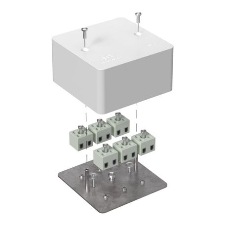 Коробка огнестойкая для кабель-канала 40-0460-FR2.5-12 Е15-Е60 (латунь) 85х85х45 IP42 12p, 2.5 мм.кв.| 40-0460-FR2.5-12-Е60 | Промрукав Строитель