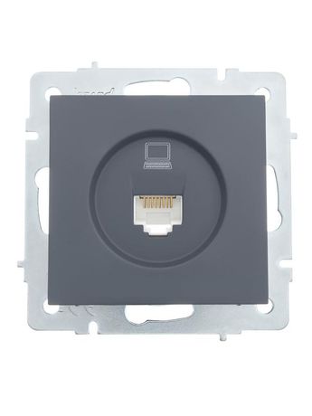 Розетка компьютерная 1-м СП Vesna механизм графит LEZARD 742-3488-139