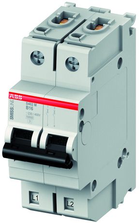 Выключатель автоматический двухполюсный S402M 20А B 10кА (S402M-B20) | 2CCS572001R0205 ABB