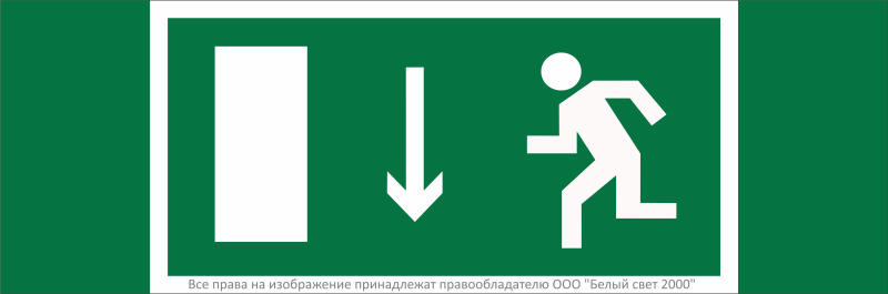 Знак безопасности NPU-3311.E10''Указ. двери эвакуационного выхода (лев.)'' - a32673 BS