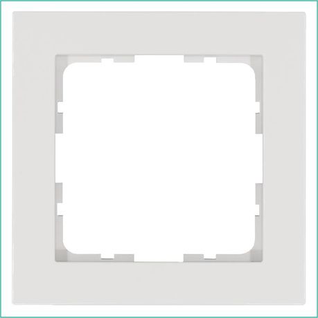 Рамка G-Classic 1-постовая, цвет белый глянцевый - G1001W Jasmart